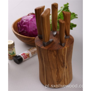 Blok na noże z drewna oliwnego